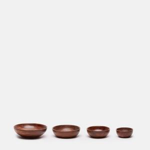 Set of 4 Rosewood Nut Bowls