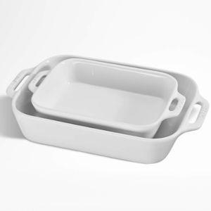 Staub 2-Piece Ceramic Baking Dish Set | Crate & Barrel