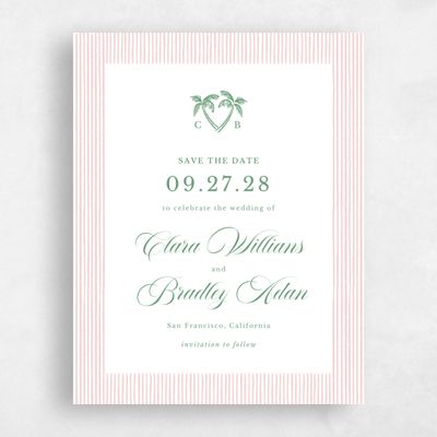 Green Wedding Save the Date - Seychelles Portrait