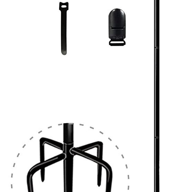 BALIE SPACE 49 Inch Tall Garden Yard Flag Holder Stand with 5 Forked Base Fit 12 X 18 Sign Decoration, 1 Pack