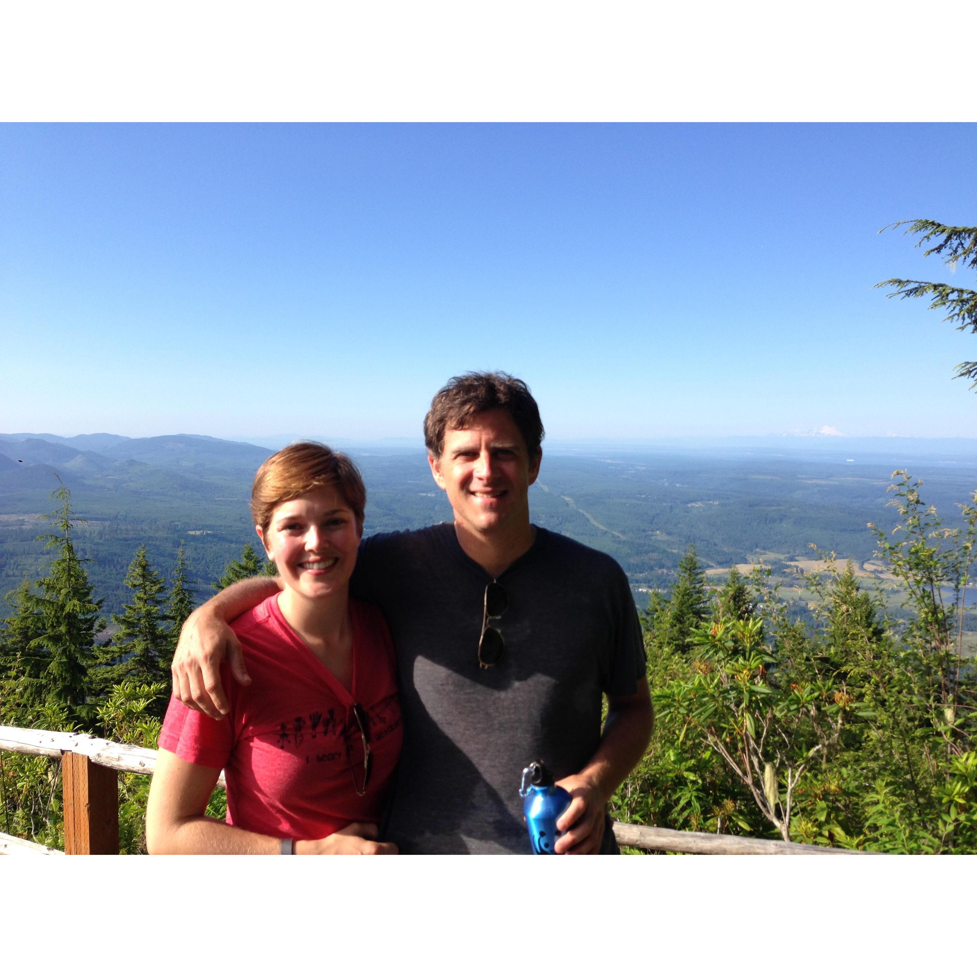 It's just a 2 mile trail...my mom said. 2 miles of vertical hight more like. But we made it. And miraculously so did Lola, and my mom.
