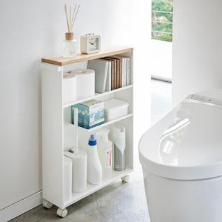 Tower Rolling Slim Bathroom Cart with Handle