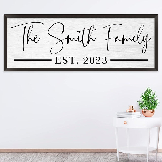 Personalized Last Name Wood Sign, Personalized Family Name Sign, Personalized Wedding Gift, Housewarming Gift, Established Wood Sign, Custom Family Name Established Sign