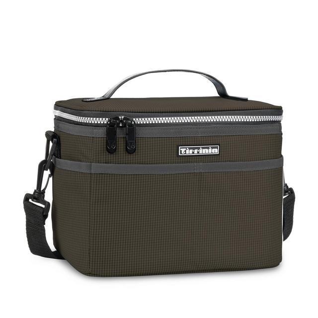 Tirrinia Insulated Lunch Bag for Women/Men, Leakproof Thermal Reusable Lunch Box Tote, Lunch Cooler for Work w/ Side Pocket, Black Checkered