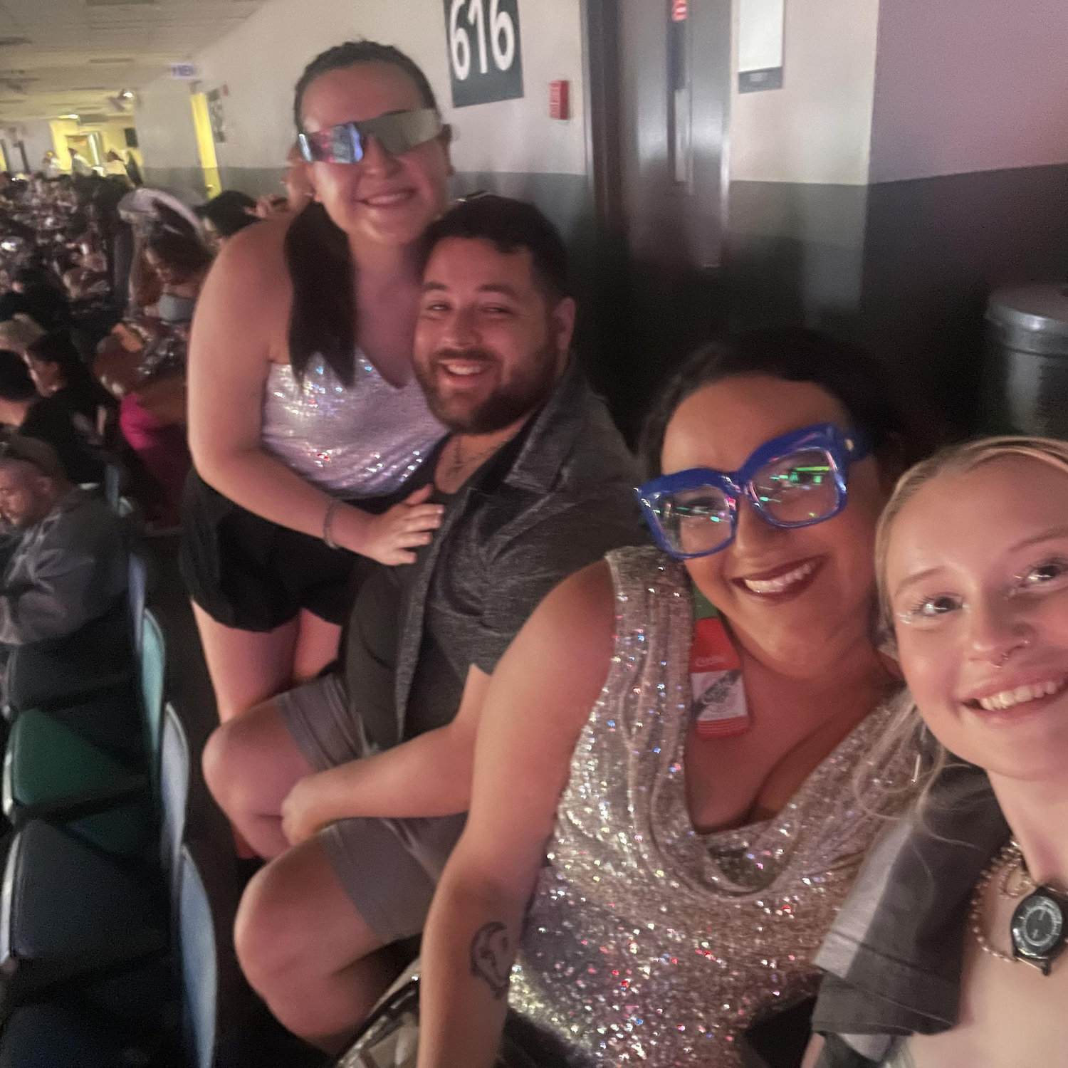 Enjoying Beyonce's concert with a great group!