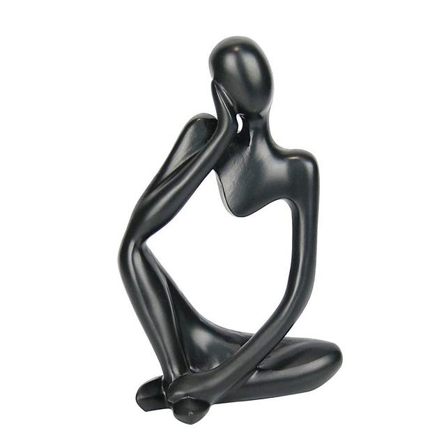 Resin Statue Thinker Style Decoration Abstract Sculptures Collectible Figurines for Home Decor Modern Office Shelf Desktop