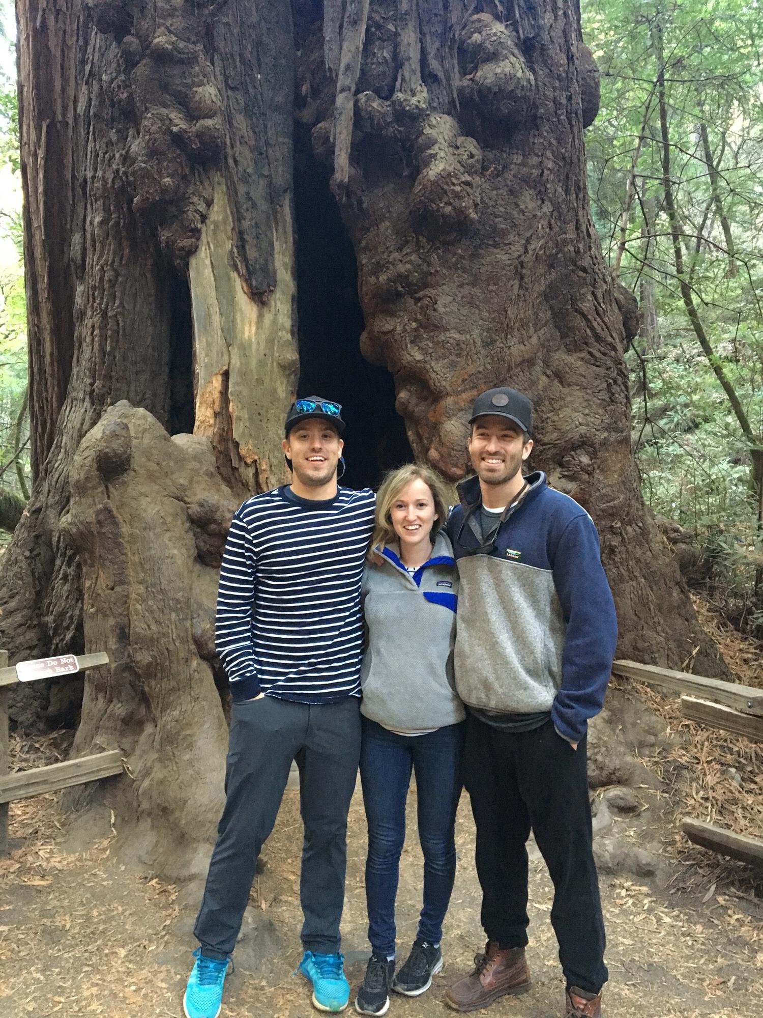 Visiting Muir Woods on Wiley's first California trip!