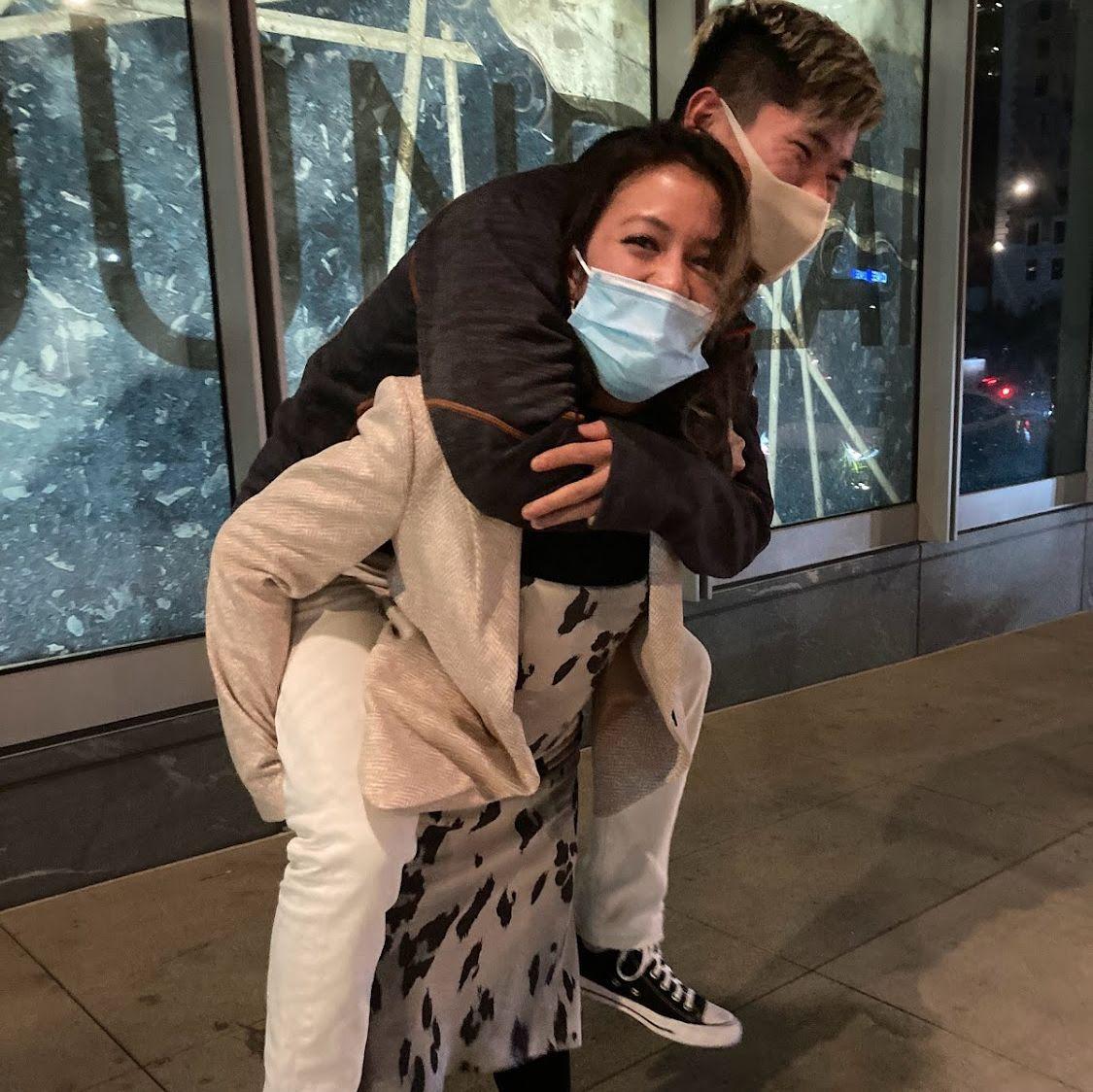 First piggyback ride