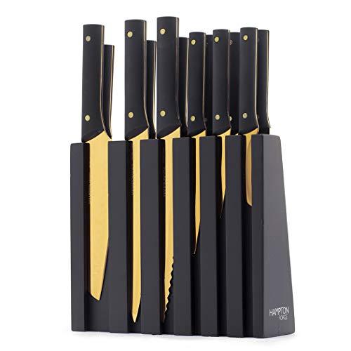 Hampton Forge HMC01B192E Knight Cutlery Block Set, Black