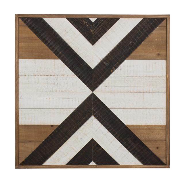 Kate & Laurel 24"x24" Baralt Shiplap Wood Plank Wall Sign Panels Wood