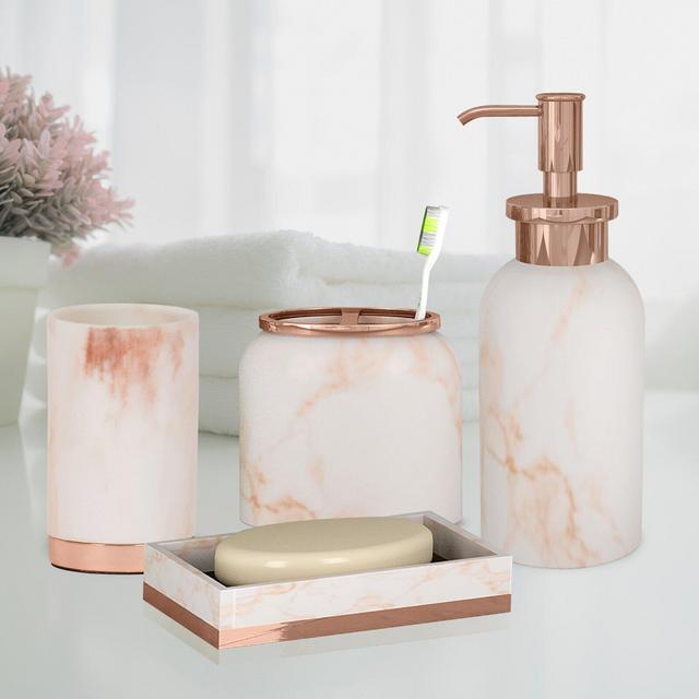 Kerens Resin 4 Piece Bathroom Accessory Set