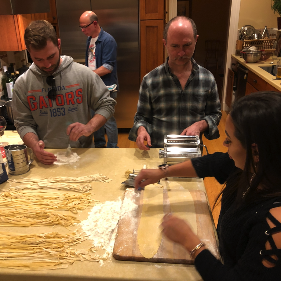 Pasta making at the Delp's!