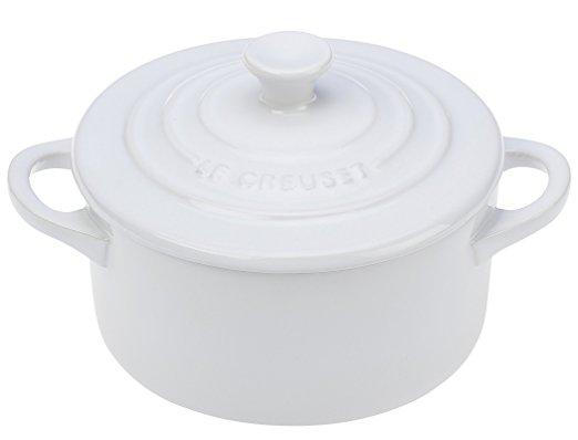 Le Creuset Stoneware Petite Round Casserole, 8-Ounce, White