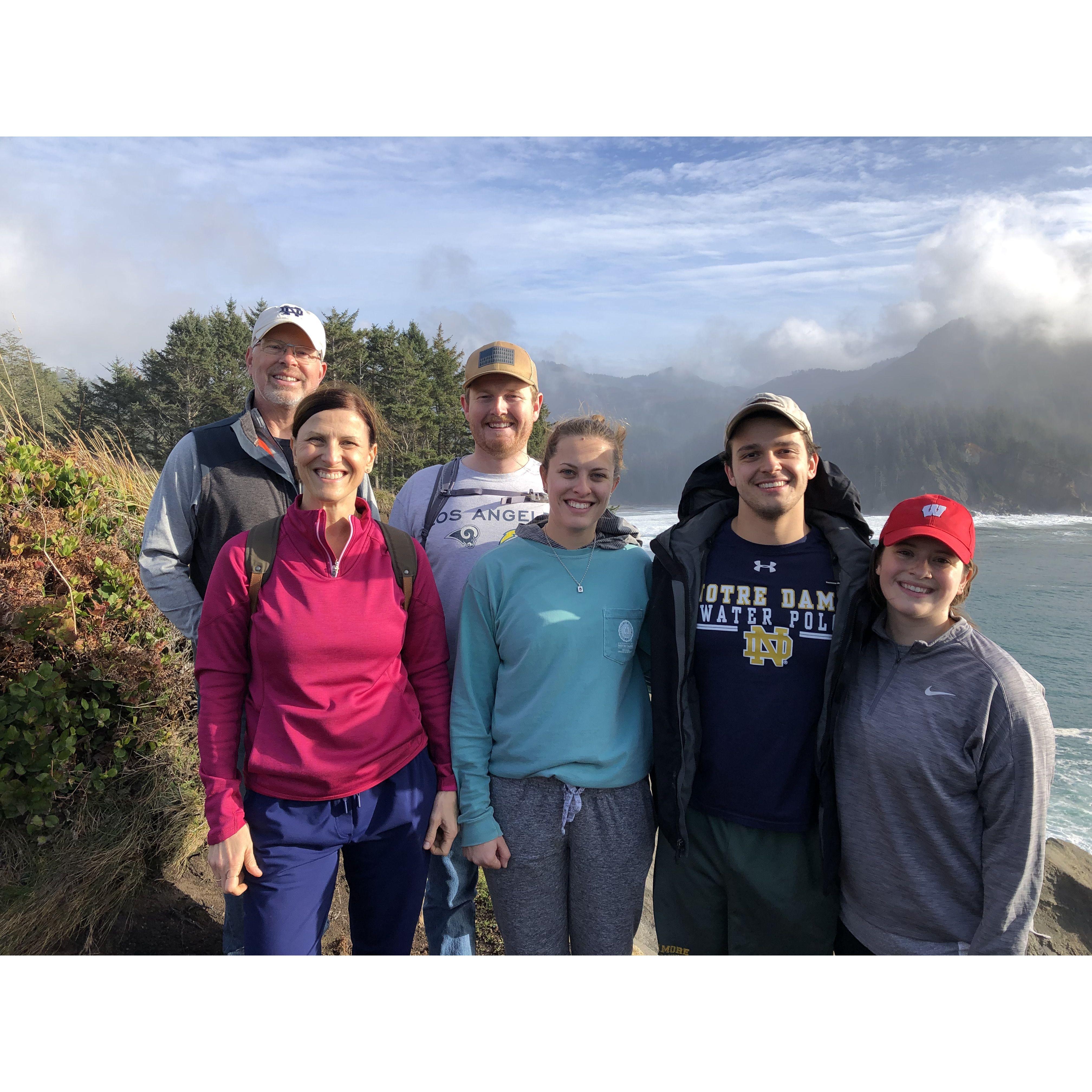 Seibert family visits Oregon, December 2019