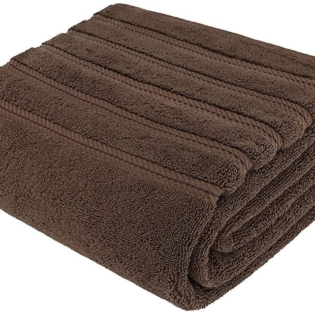 American Soft Linen 100% Genuine Turkish Cotton, Large Jumbo Bath Towel 35x70 Premium & Luxury Towels for Bathroom, Maximum Softness & Absorbent Bath Sheet Chocolate Brown