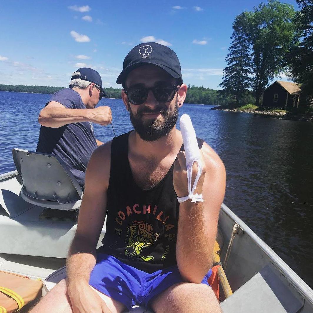 Jeremy split open his finger, resulting in an emergency visit into town for a tetanus shot. (2018)