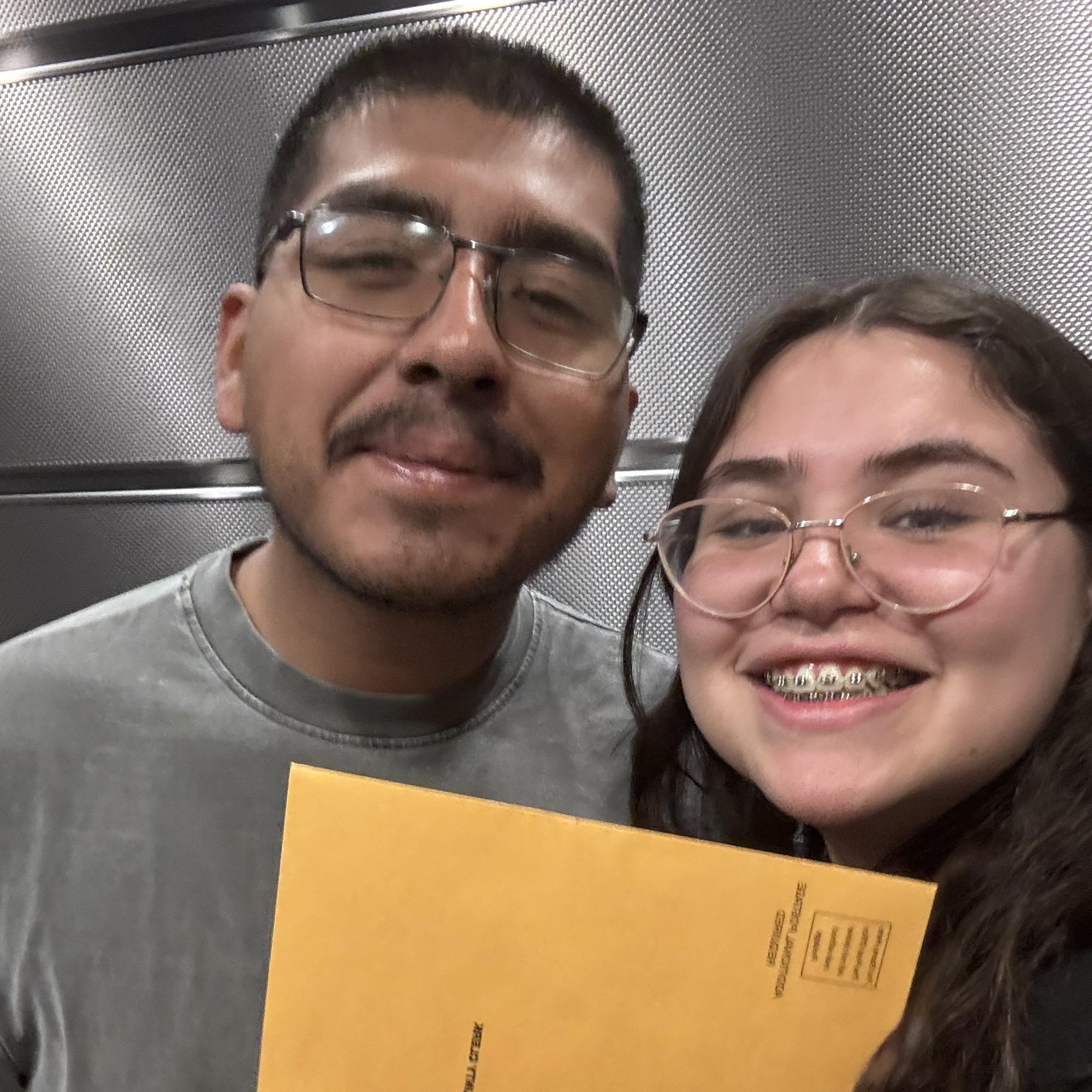 Us with our Marriage License!