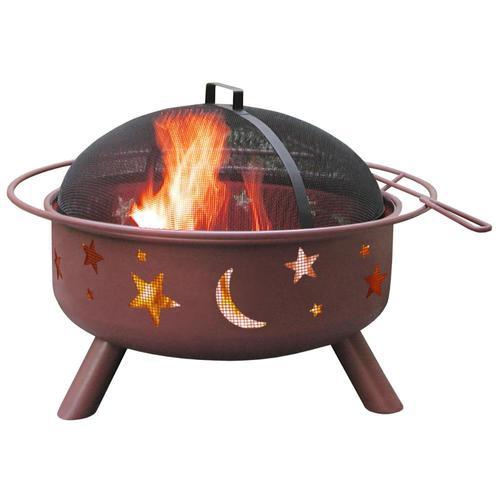 LANDMANN USA Big Sky 29.75-in W Georgia Clay Steel Wood-Burning Fire Pit