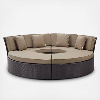 Convene 2-Piece Circular Outdoor Patio Daybed Set