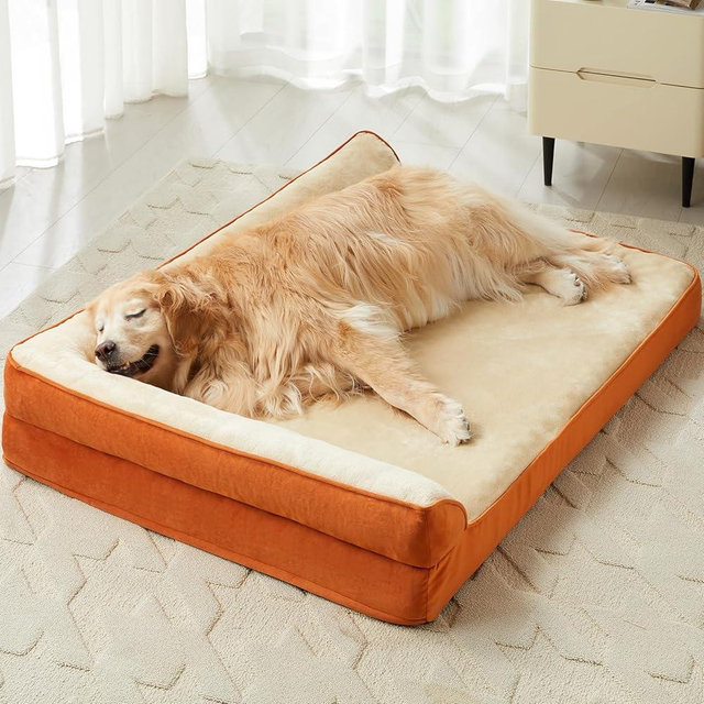 BFPETHOME Orthopedic Dog Beds for Large Dogs-Waterproof Sofa Dog Bed with Removable Washable Cover, Large Dog Bed with Waterproof Lining and Nonskid Bottom,Pet Bed for Large Dogs