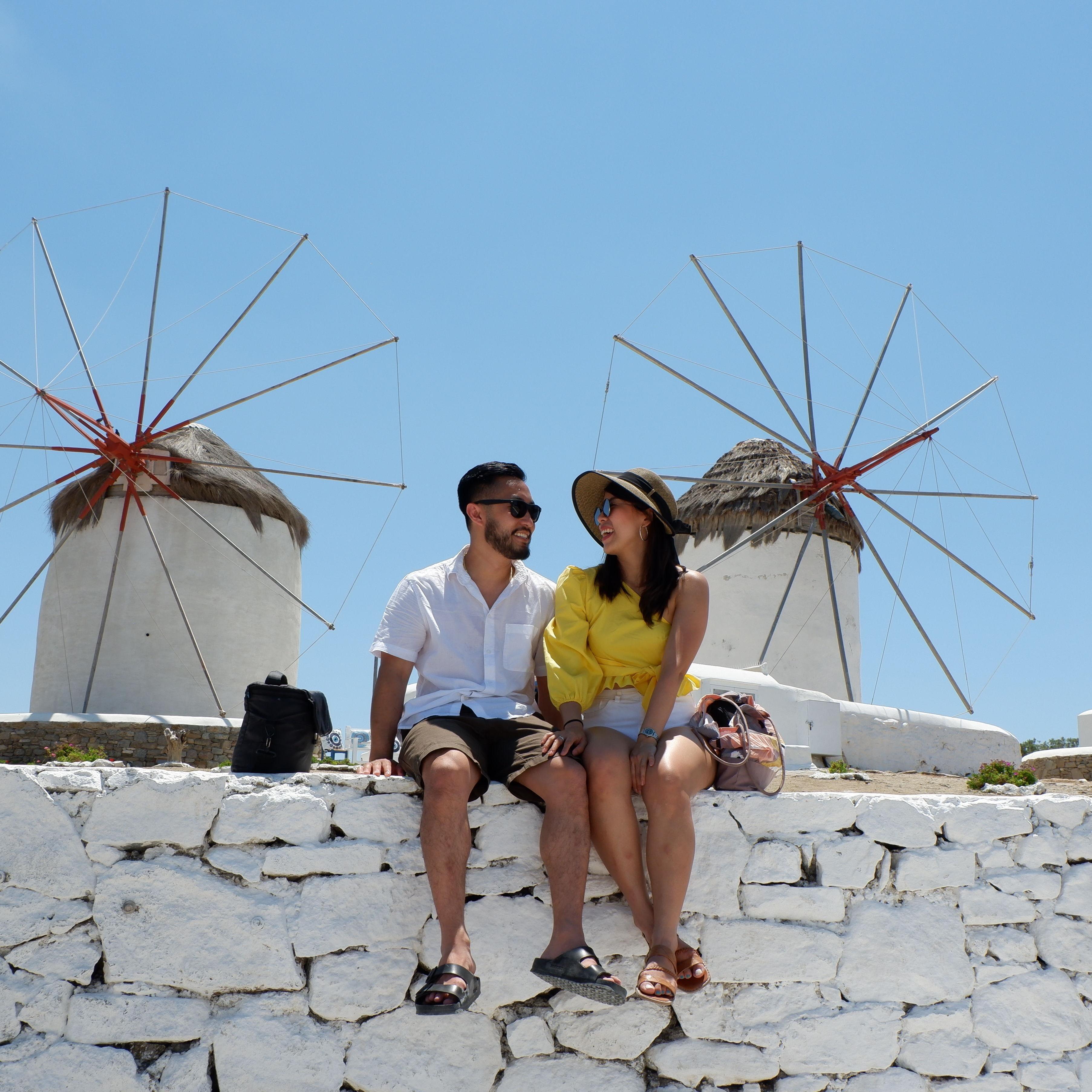First time travelling together in Mykonos, Greece.