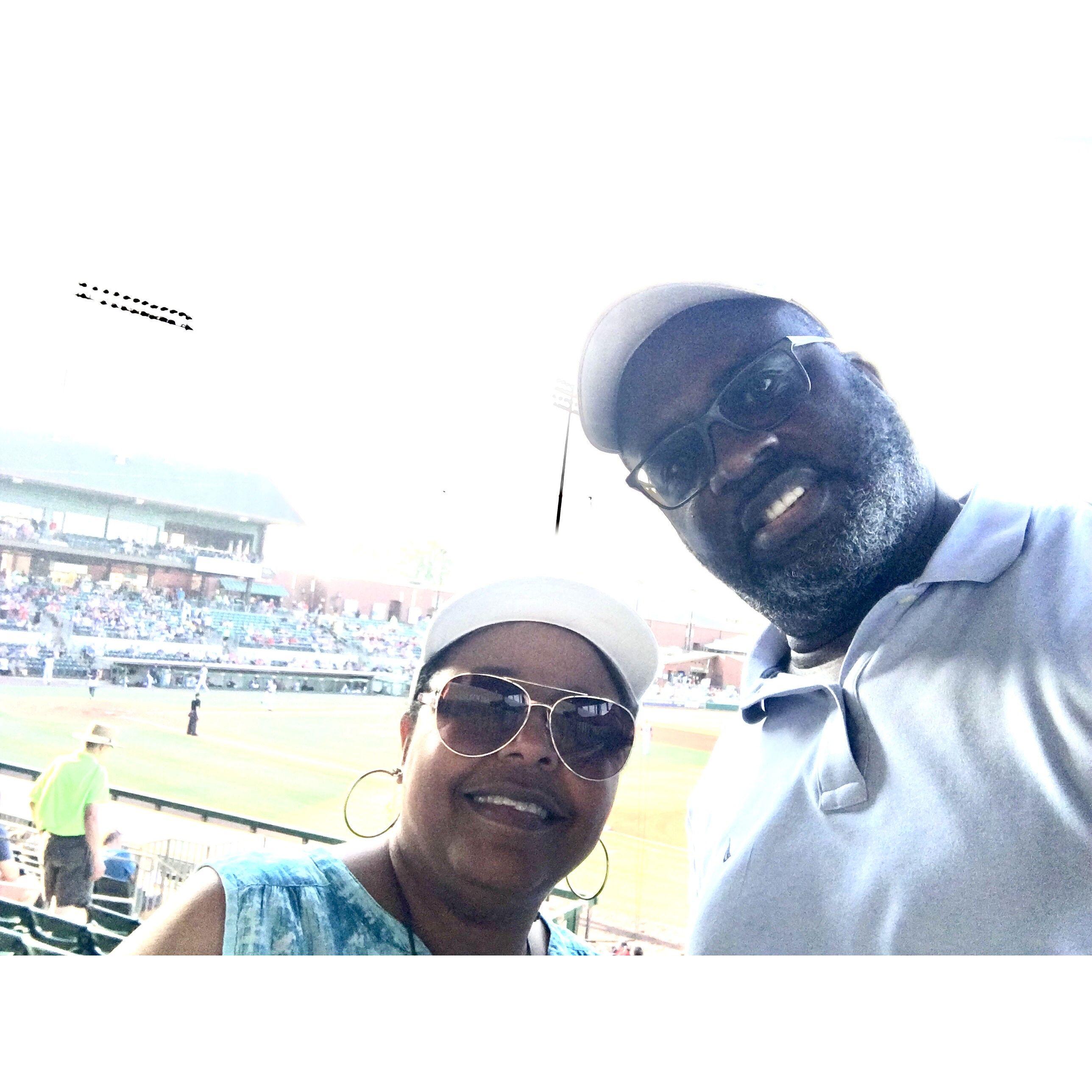 At the game!