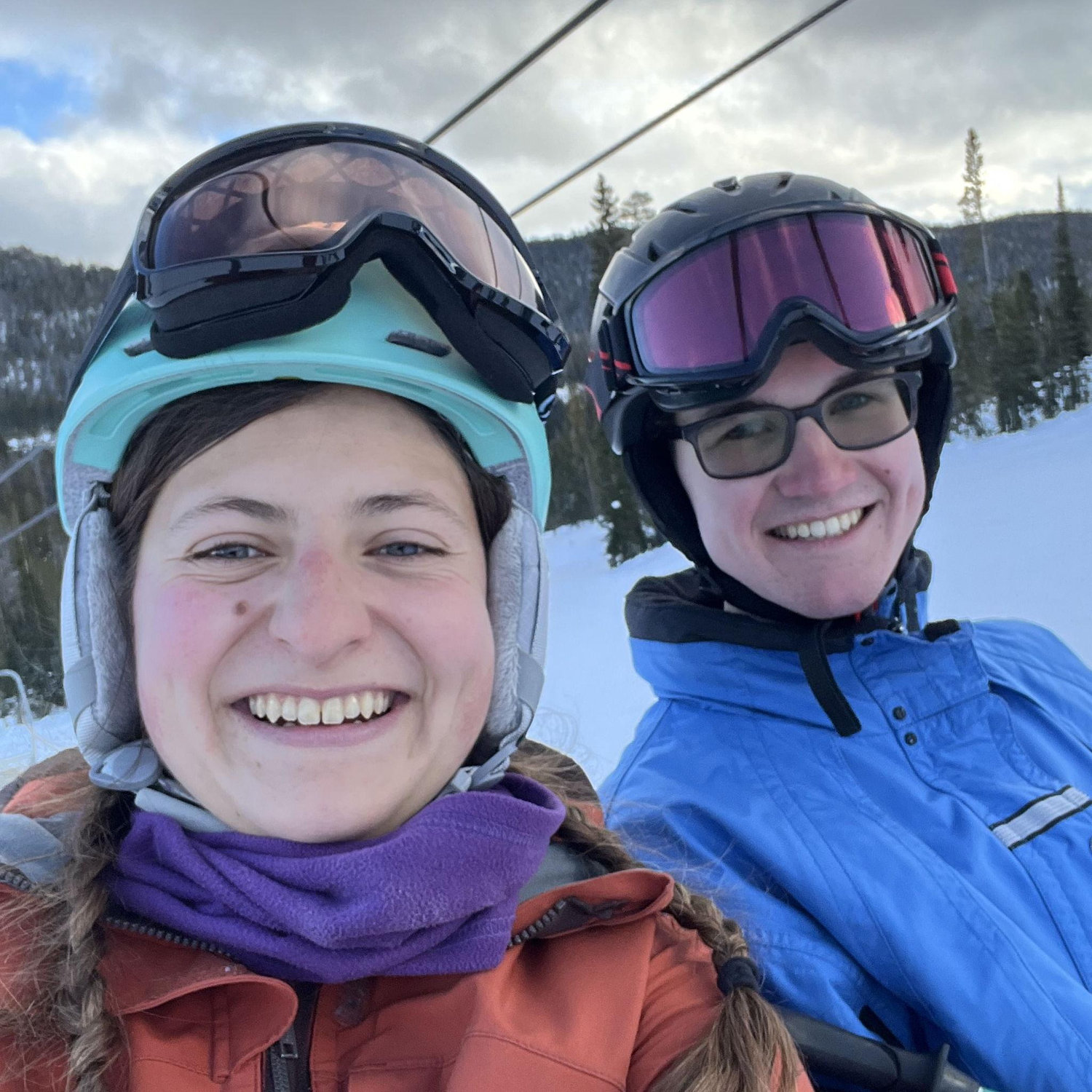 Skiing at Showdown because I wanted to do something that I was better than Chris at