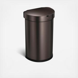Semi‐Round Stainless Steel Sensor Can with Liner Pocket