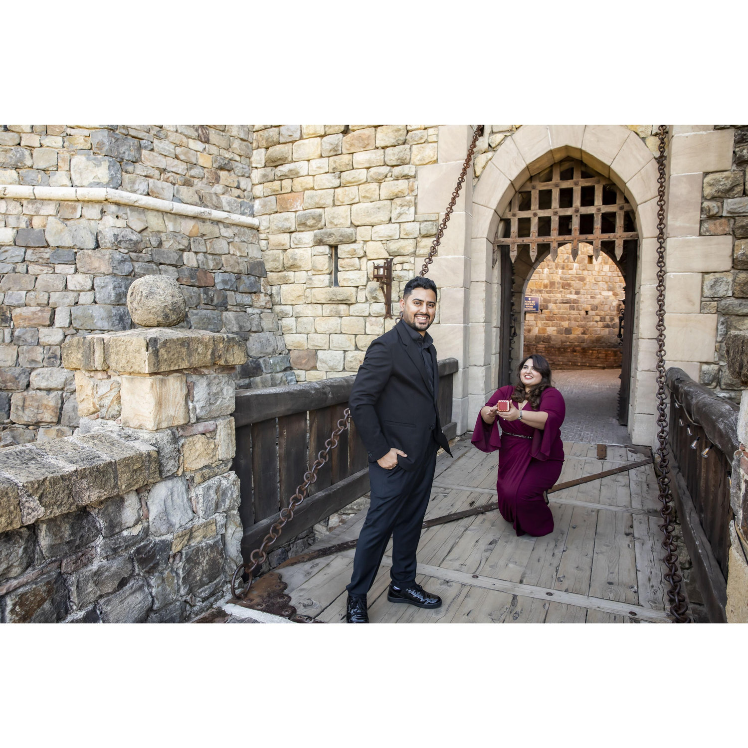 Using the opportunity to propose him on our engagement photoshoot