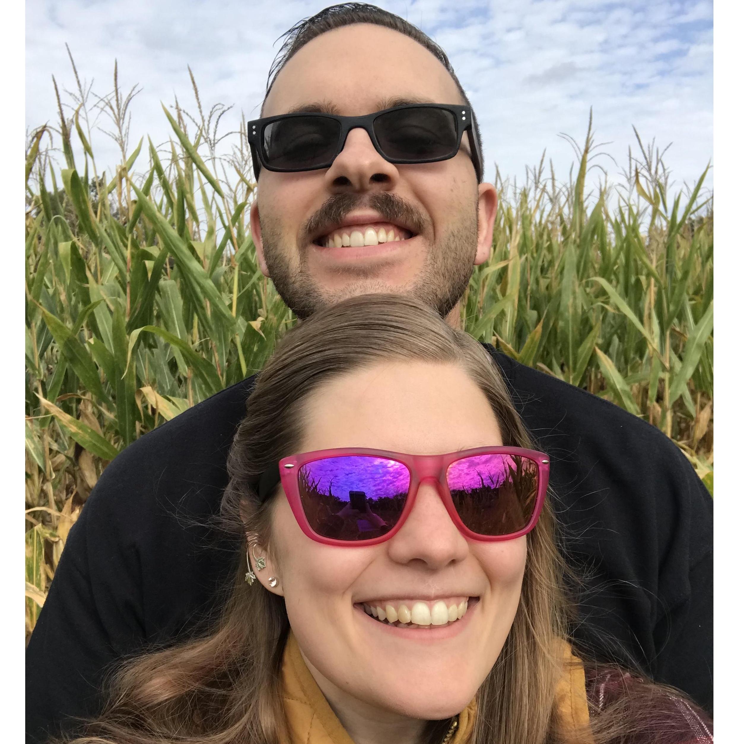Having fun at the pumpkin patch and corn maze north east of Towson - October 2021.