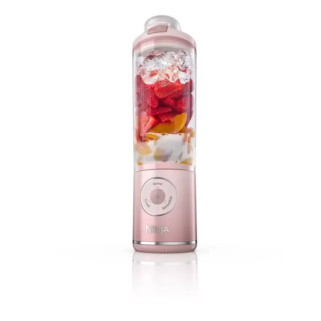 Ninja Blast 22oz Max Portable Blender Dusty Pink BC251PK: 3 Speeds, Lithium Ion Battery, Dishwasher-Safe Parts