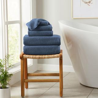 Acacia 6-Piece Cotton Textured Bath Towel Set