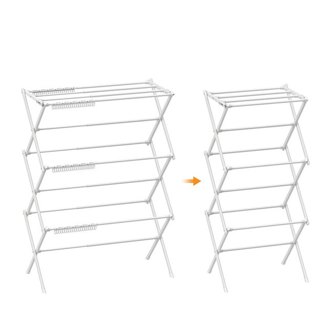 Jophaiipy Foldable Drying Rack Clothing,Clothes Drying Rack Folding Indoor and Outdoor Rack,Laundry Drying Rack Collapsible-White…