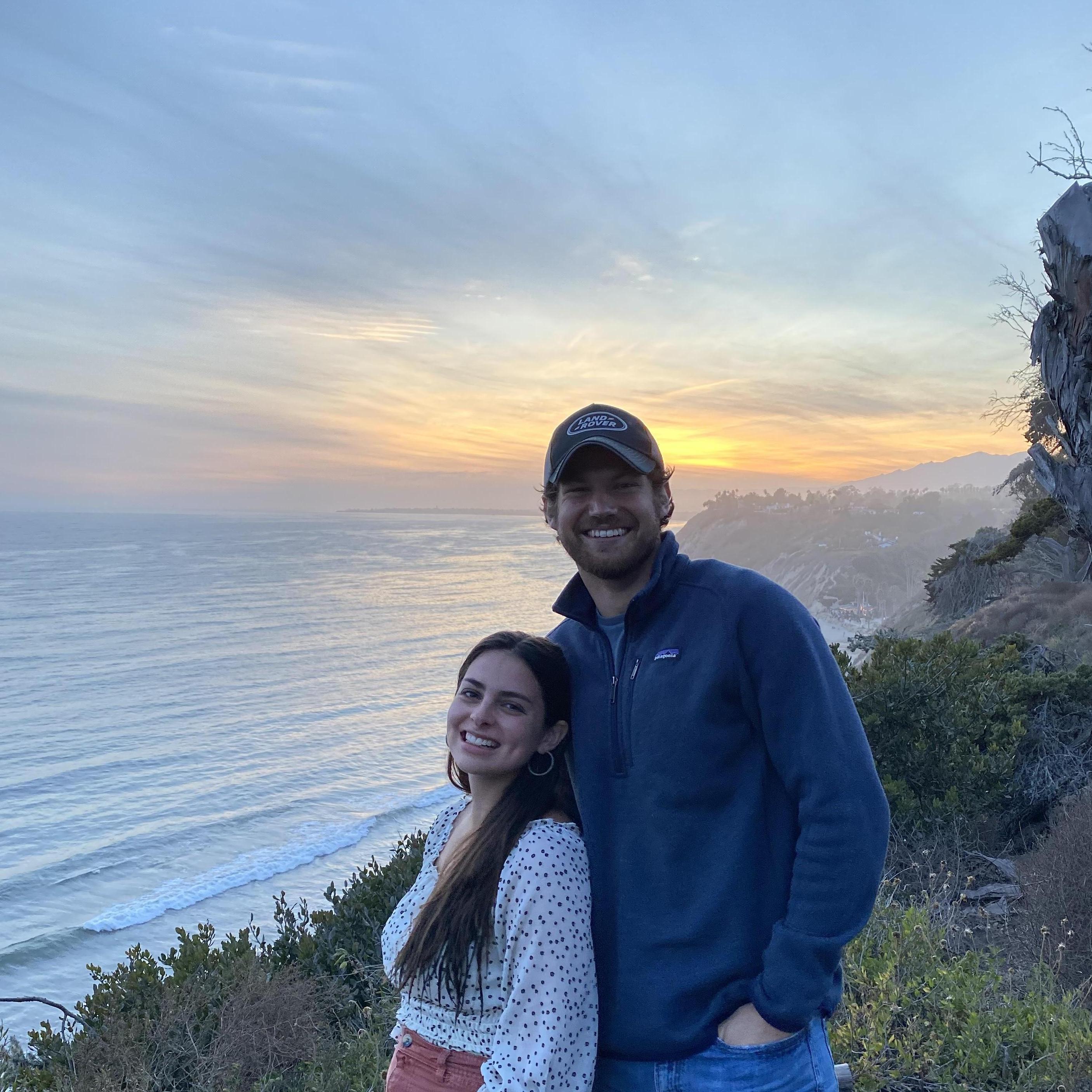 Enjoying a sunset in Santa Barbara