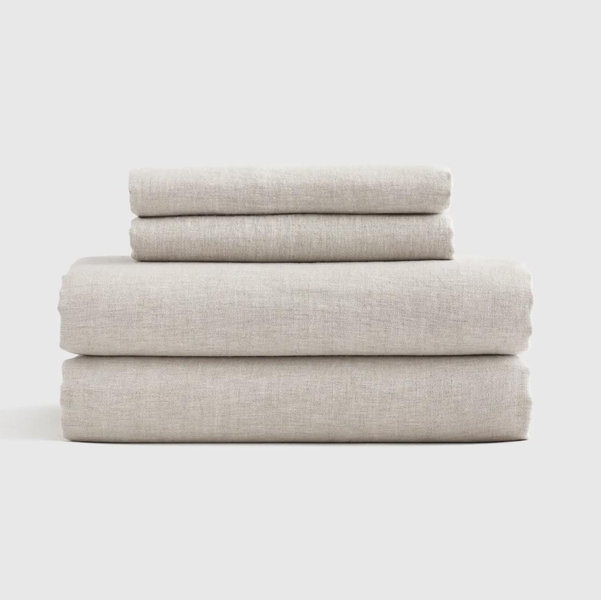 European Linen Sheet Set - King - Natural Color