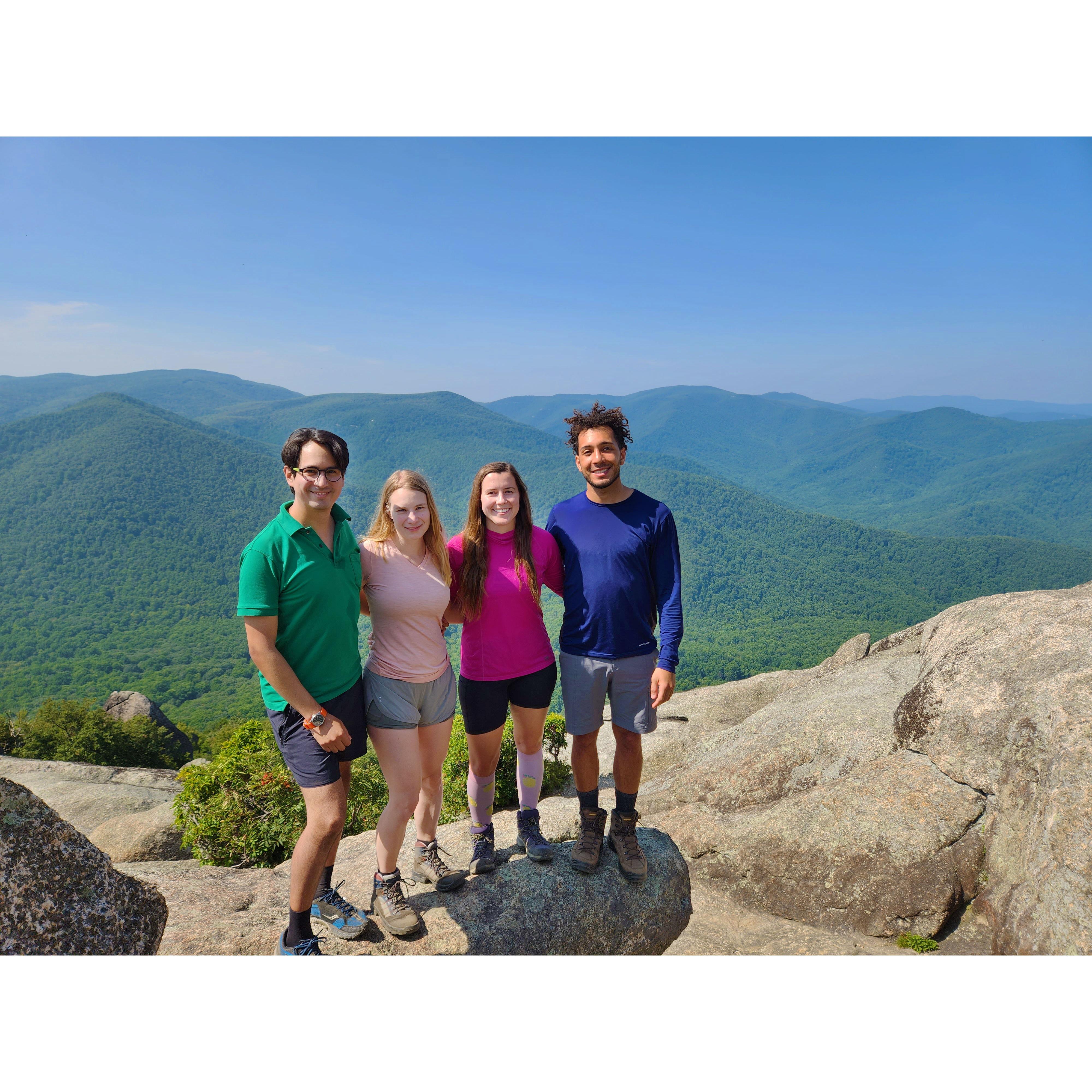 August 2023: Second time at the summit of Old Rag, Shenandoah National Park, this time with Hali and Rodolfo.