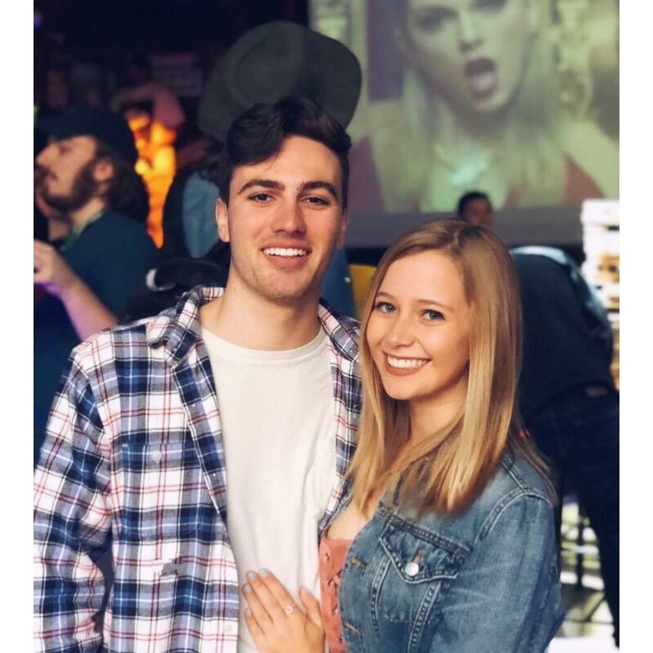 Our first trip together -- NOLA January 2018. Also featured is Emily's longest relationship aka Taylor Swift
