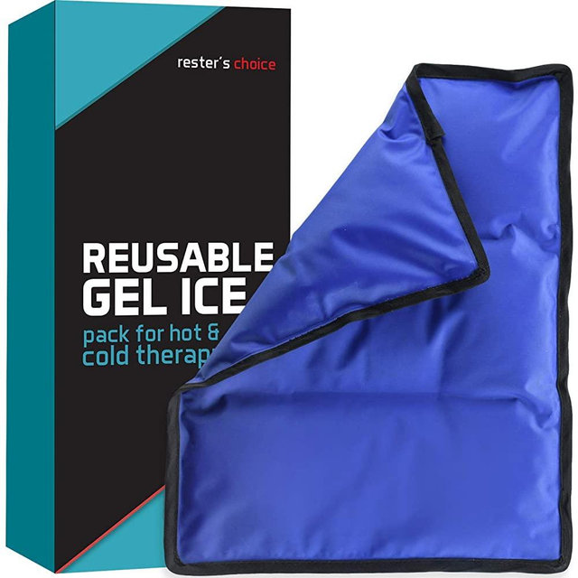 Gel Cold & Hot Pack - 11x14.5" Reusable Warm or Ice Pack for Injuries, Hip, Shoulder, Knee, Back Pain - Hot & Cold Compress for Swelling, Bruises, Surgery - Heat & Cold Therapy