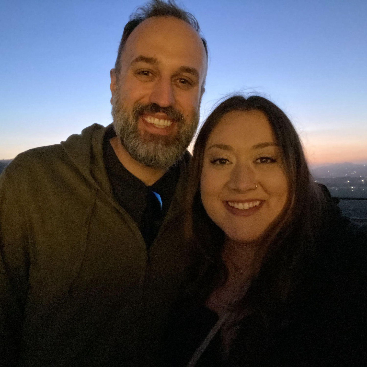 Enjoying the sunset at Griffith Observatory during a visit to LA in 2022