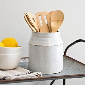 Large Cream Utensil Holder