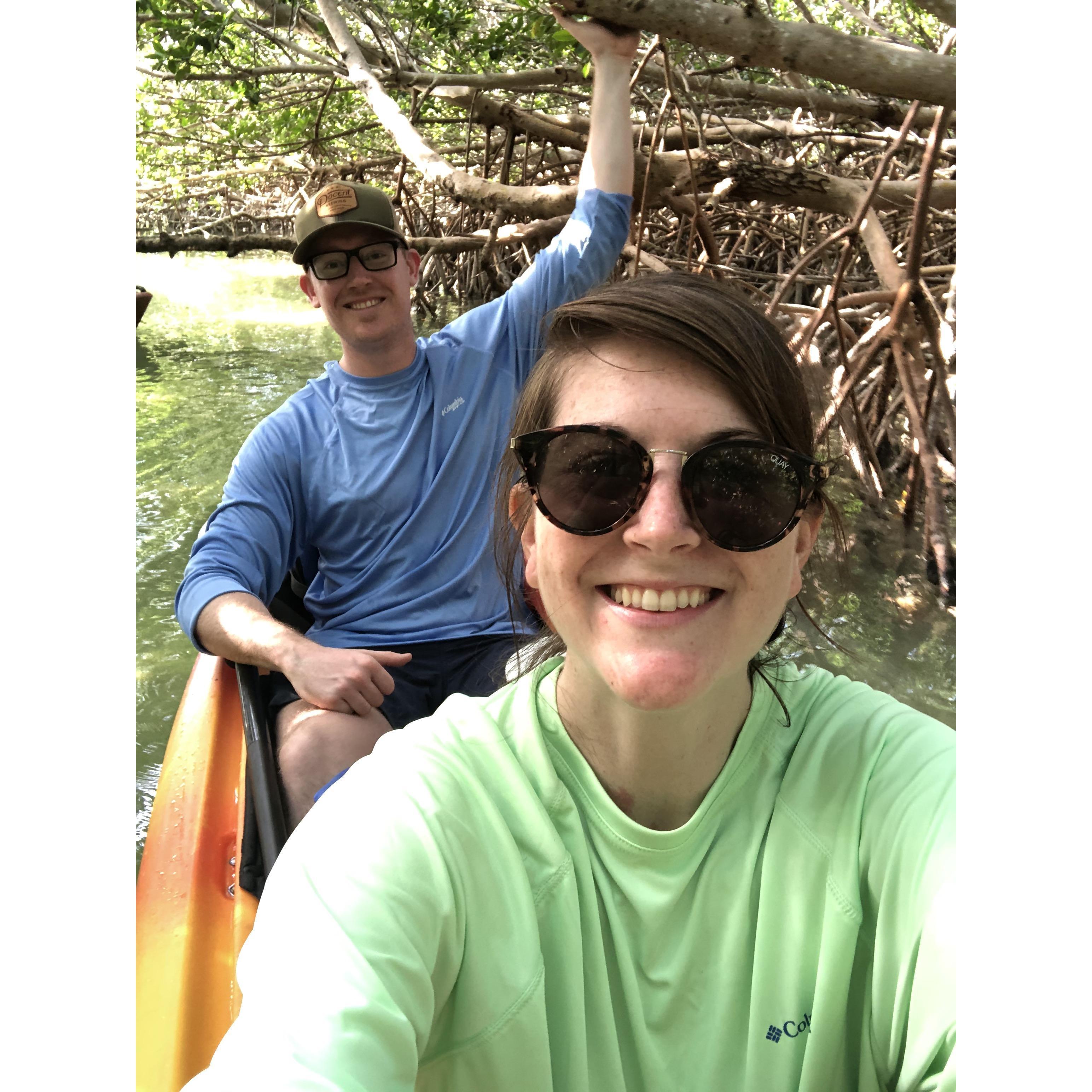 Kayaking through the mangroves in Key West with Wesley's Family!