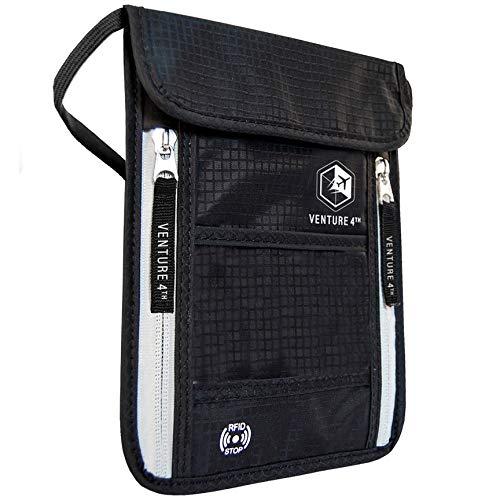Travel Neck Pouch Neck Wallet with RFID Blocking – Passport Holder to Keep Your Cash And Documents Safe – Get Peace Of Mind When Traveling