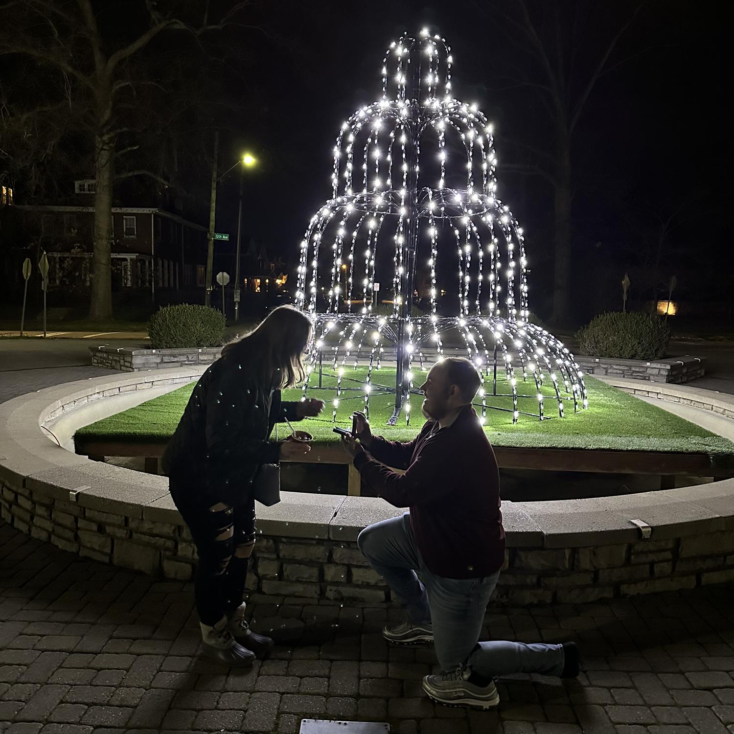 Fun fact: the actual proposal pictures in Pullman Square did not go as planned so these are staged in Ritter Park