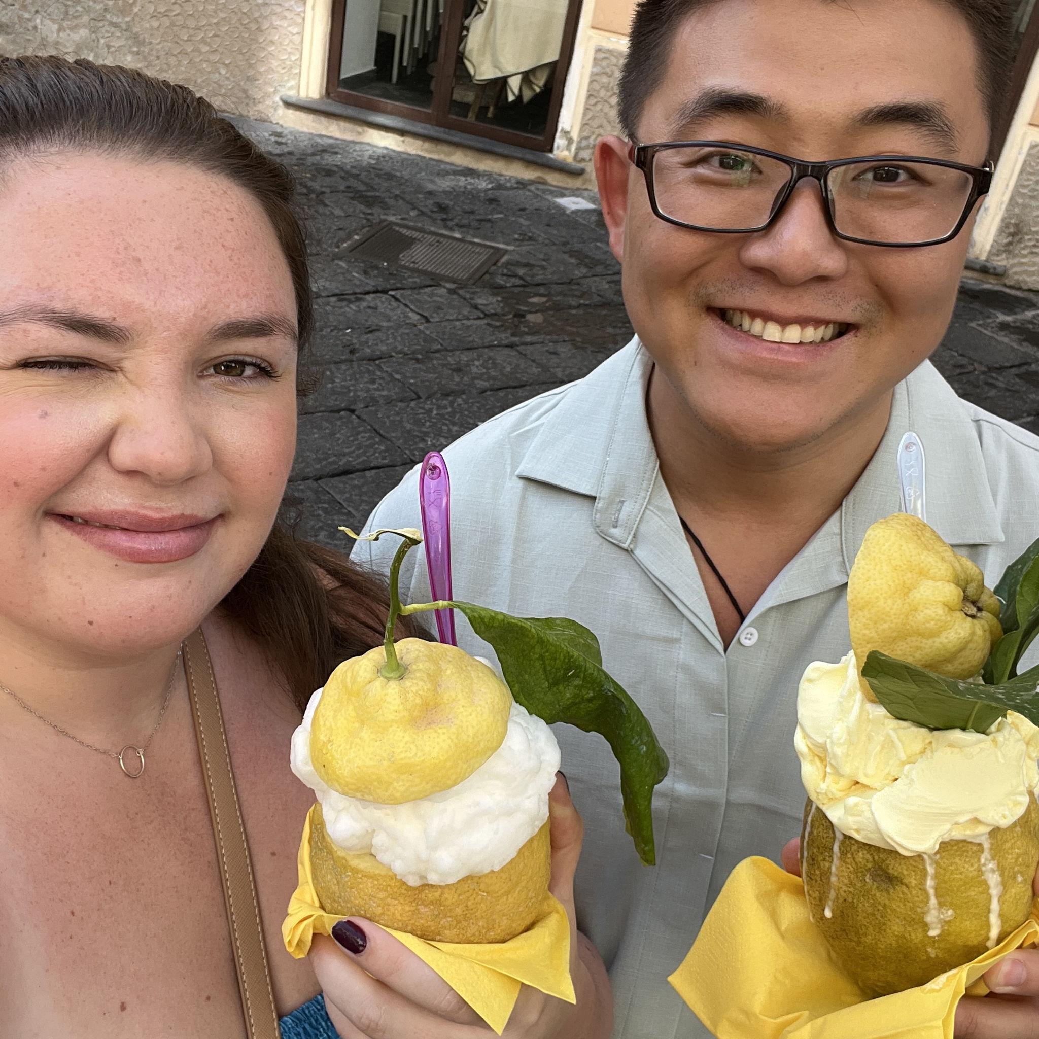 Our first day together in Italy!