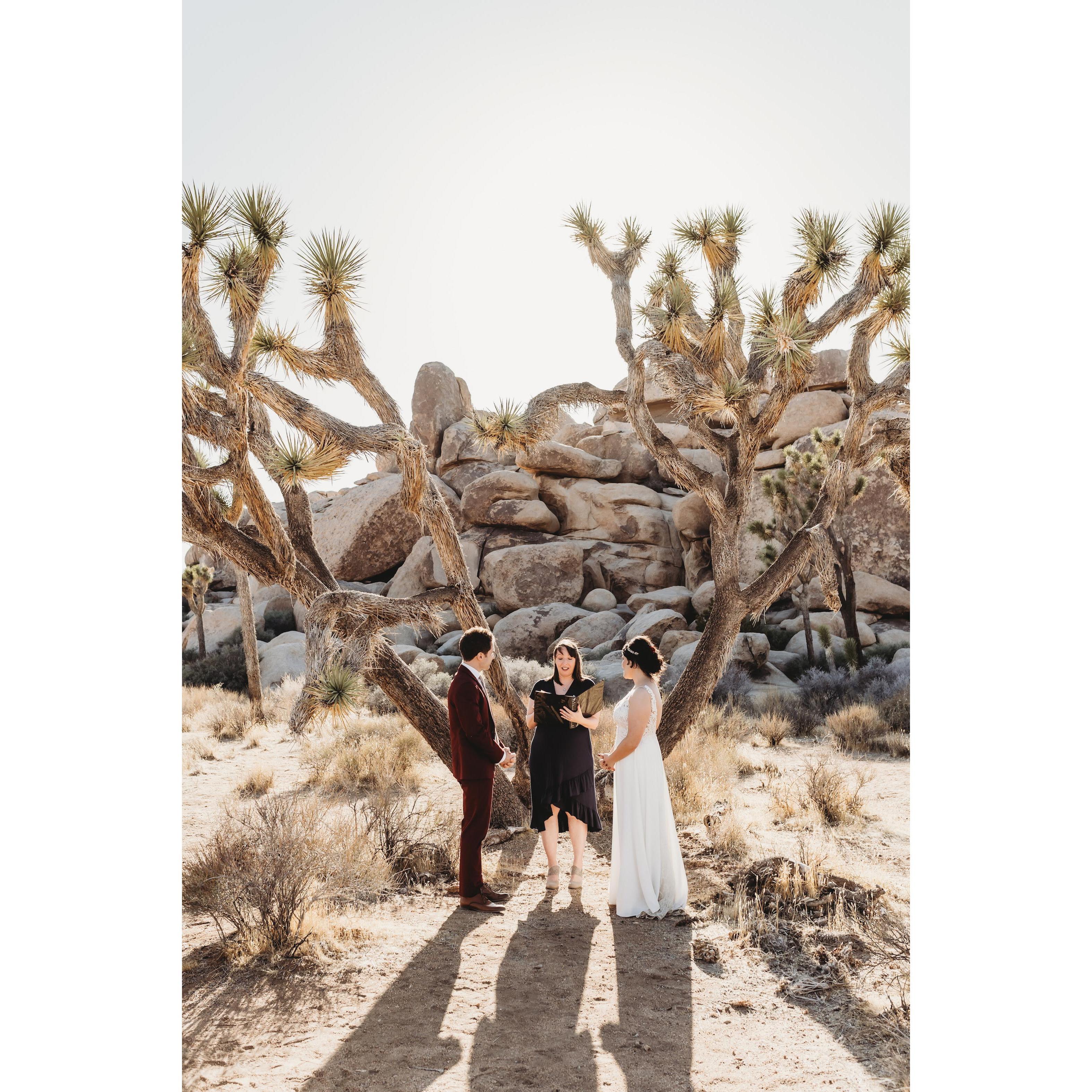 Our dear friend, the one who's been there for it all, KaraBeth Sandoval was the obvious choice to marry us. She wrote an absolutely beautiful ceremony and we love her very much!