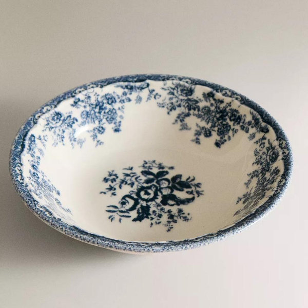 FLORAL EARTHENWARE BOWL