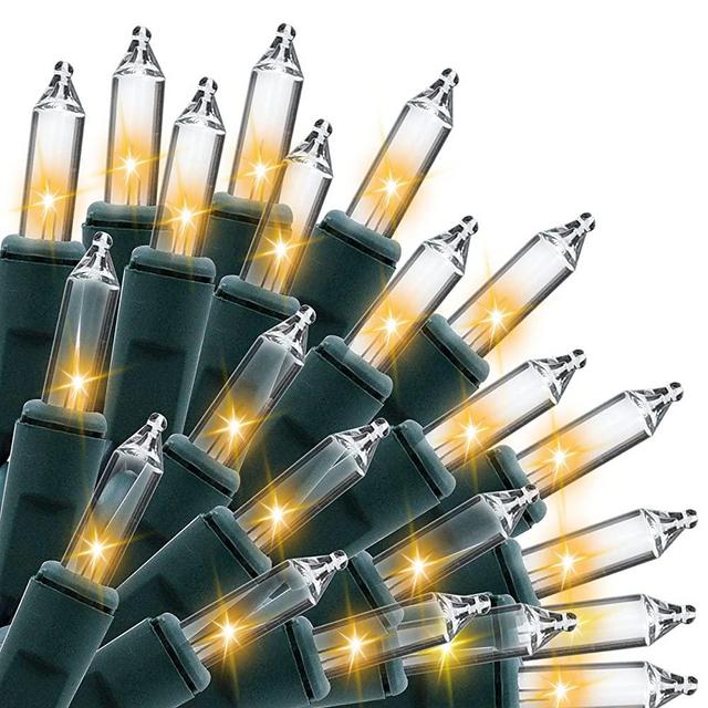 3 Sets of 100 Counts Clear Green Wire Christmas Light, Warm White Lights for Indoor or Outdoor Christmas Decorations