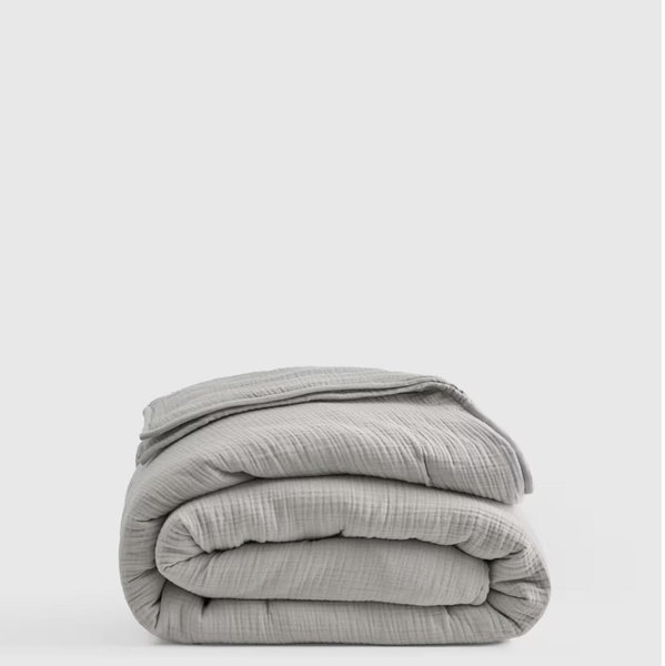 Light gray king quilt