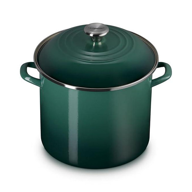 Le Creuset Enamel on Steel Traditional Stockpot, 12 qt., Artichaut with Stainless Steel Knob