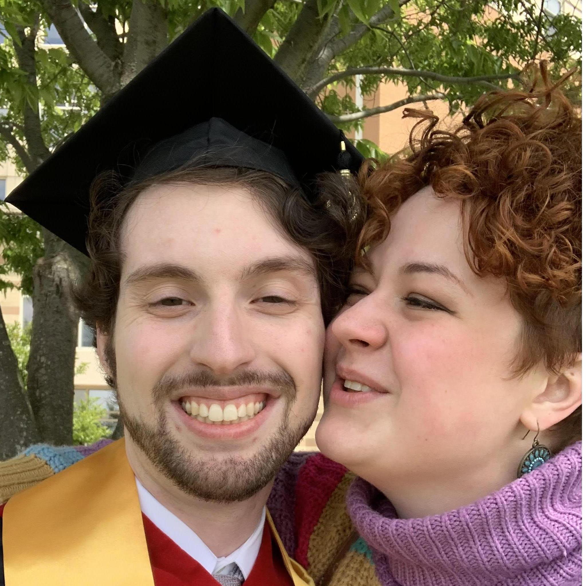 Adrian's graduation for his master's degree, 2021.